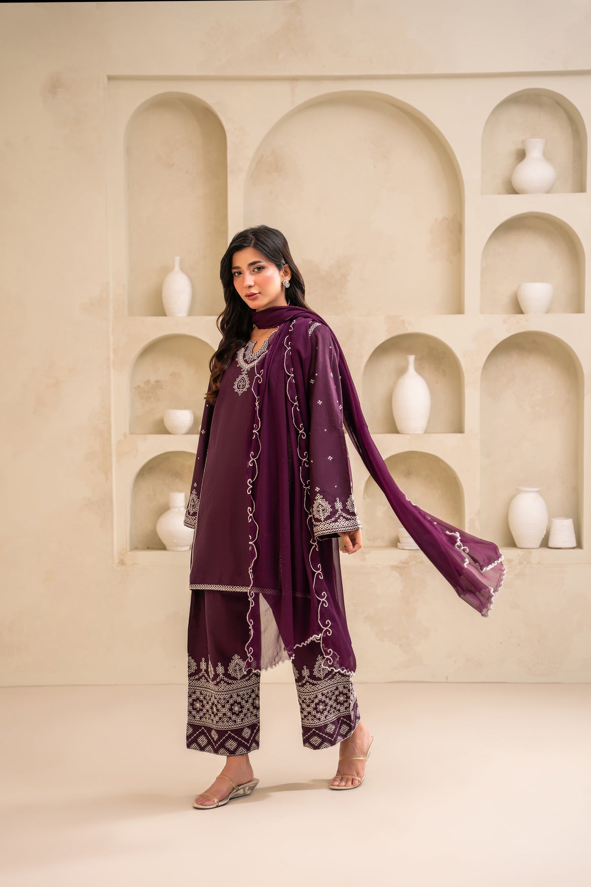 Mira embroidered lawn suit by Noorsaba, photo 2 of 6