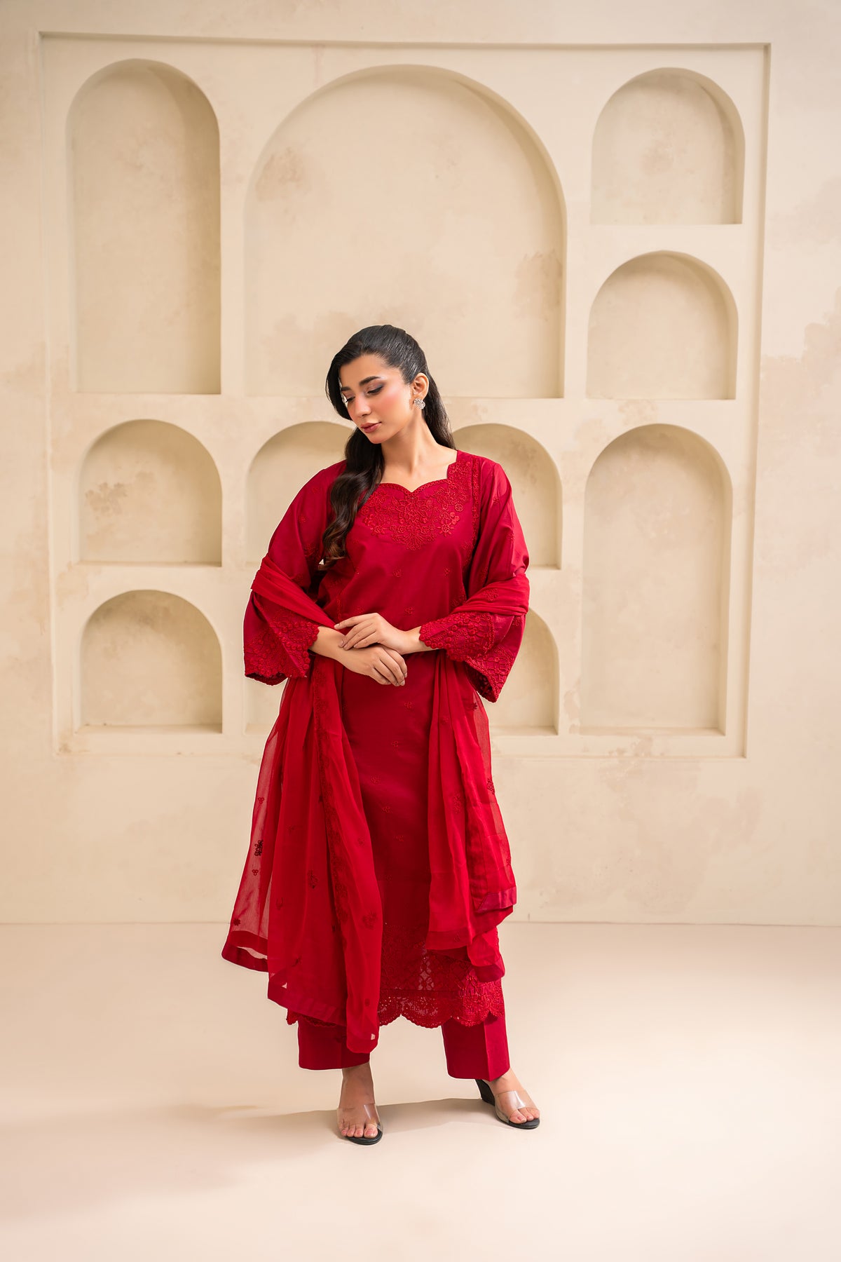 Azel embroidered lawn suit by Noorsaba, photo 3 of 8