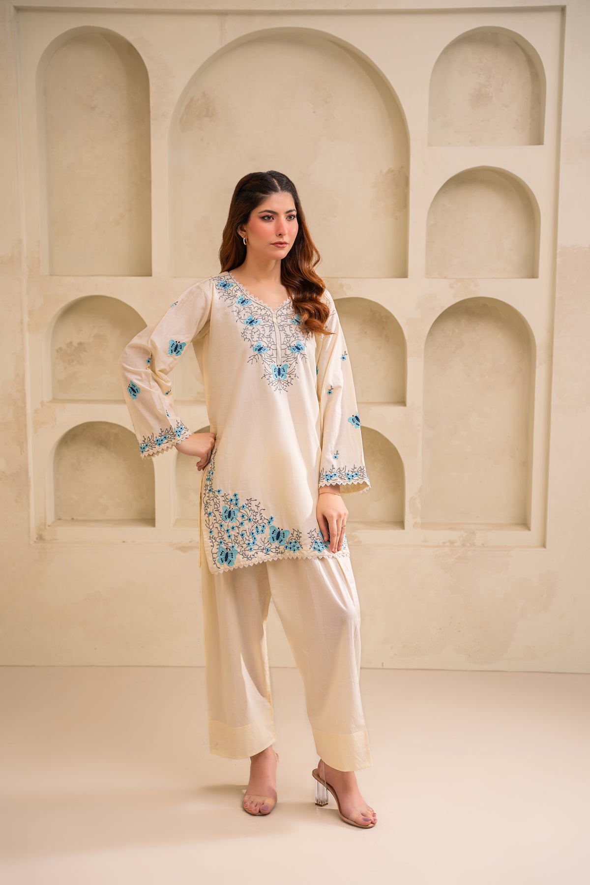 Rhea embroidered lawn suit by Noorsaba, photo 1 of 7