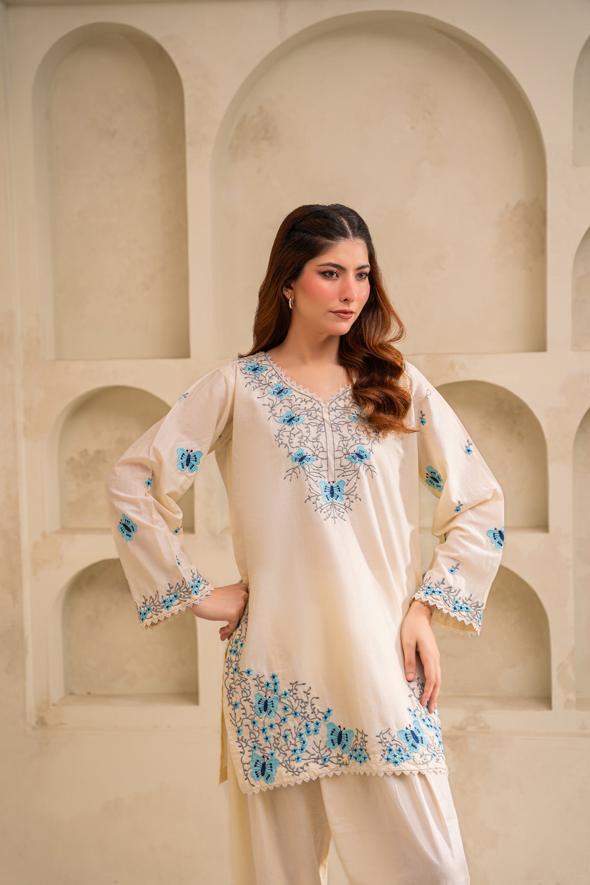 Rhea embroidered lawn suit by Noorsaba, photo 6 of 7