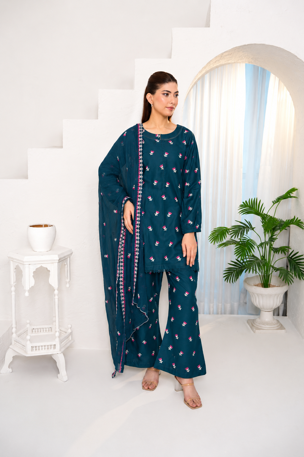 Elara embroidered lawn suit by Noorsaba, photo 1 of 8