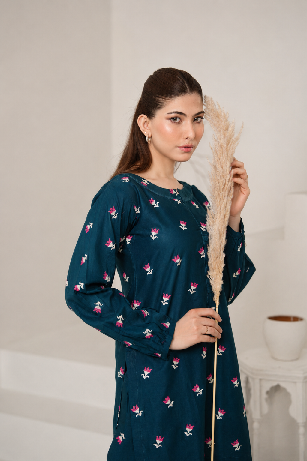 Elara embroidered lawn suit by Noorsaba, photo 7 of 8