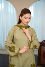 Sage embroidered lawn suit by Noorsaba, photo 2 of 8