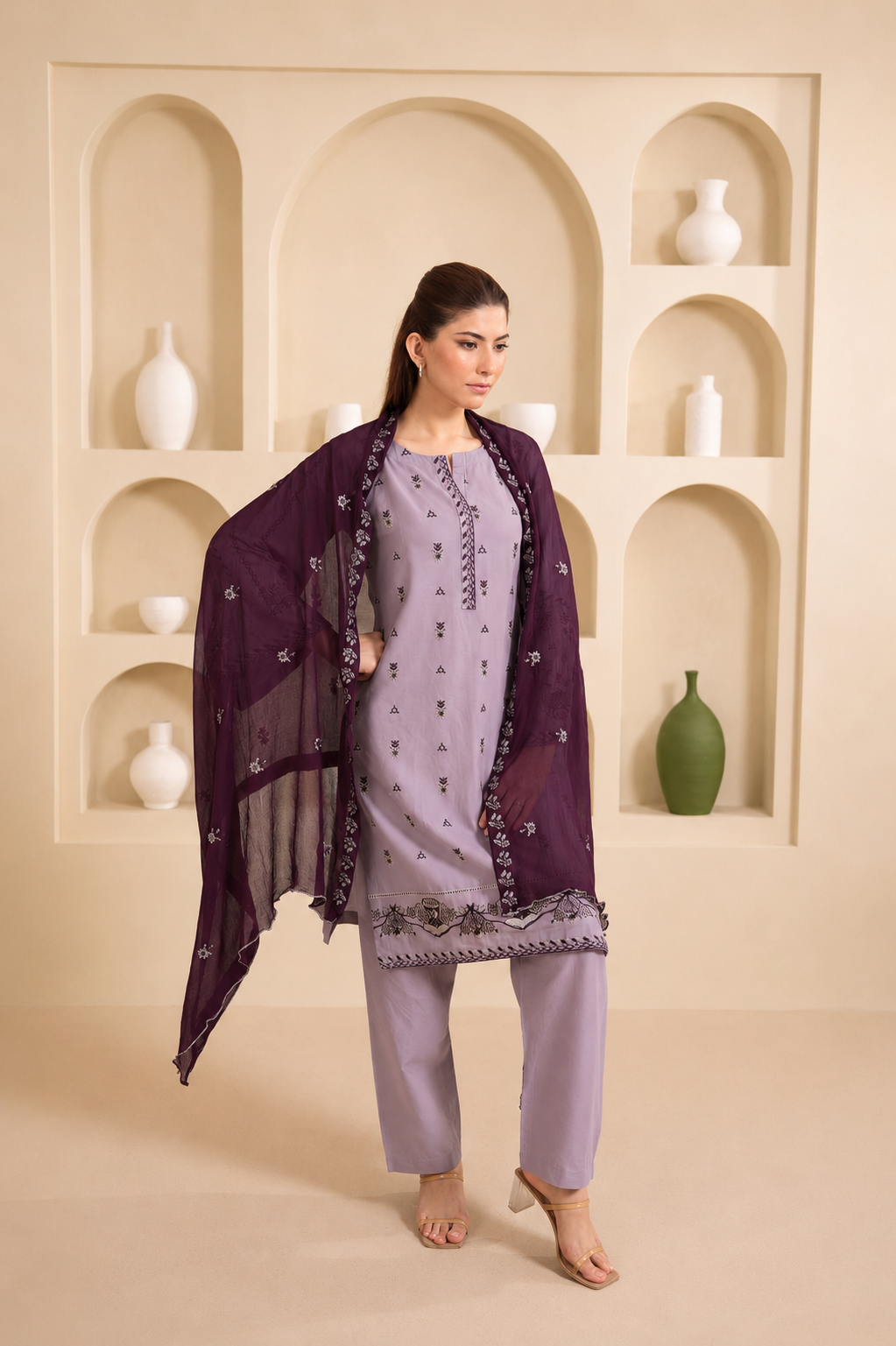 Ziva embroidered lawn suit by Noorsaba, photo 8 of 14