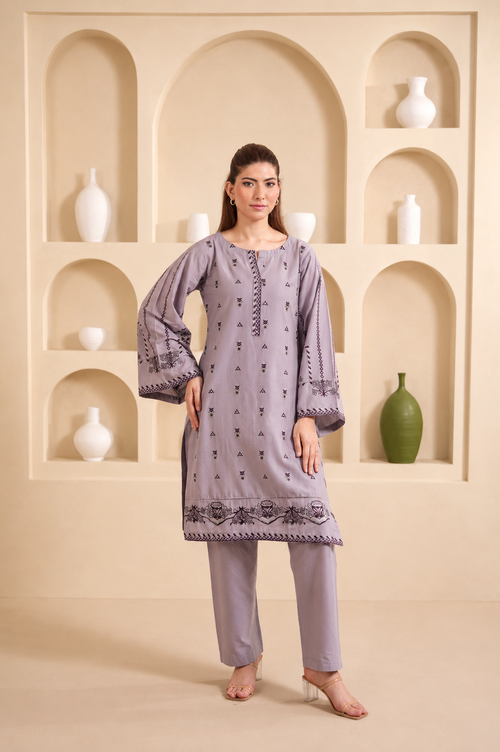 Ziva embroidered lawn suit by Noorsaba, photo 12 of 14