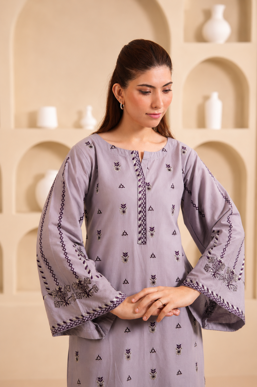 Ziva embroidered lawn suit by Noorsaba, photo 14 of 14