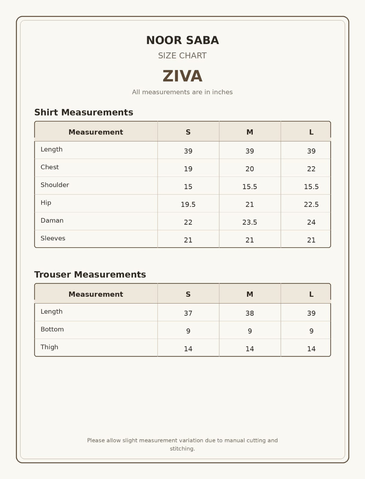 Size Guide