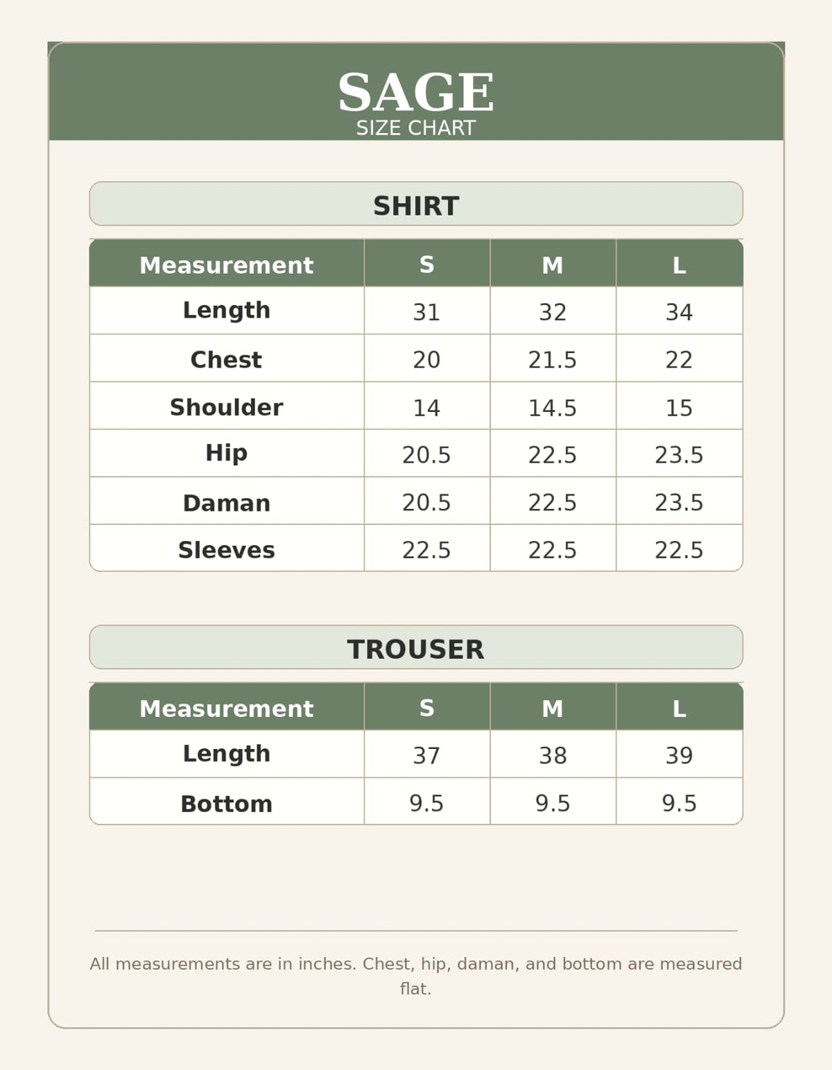Size Guide